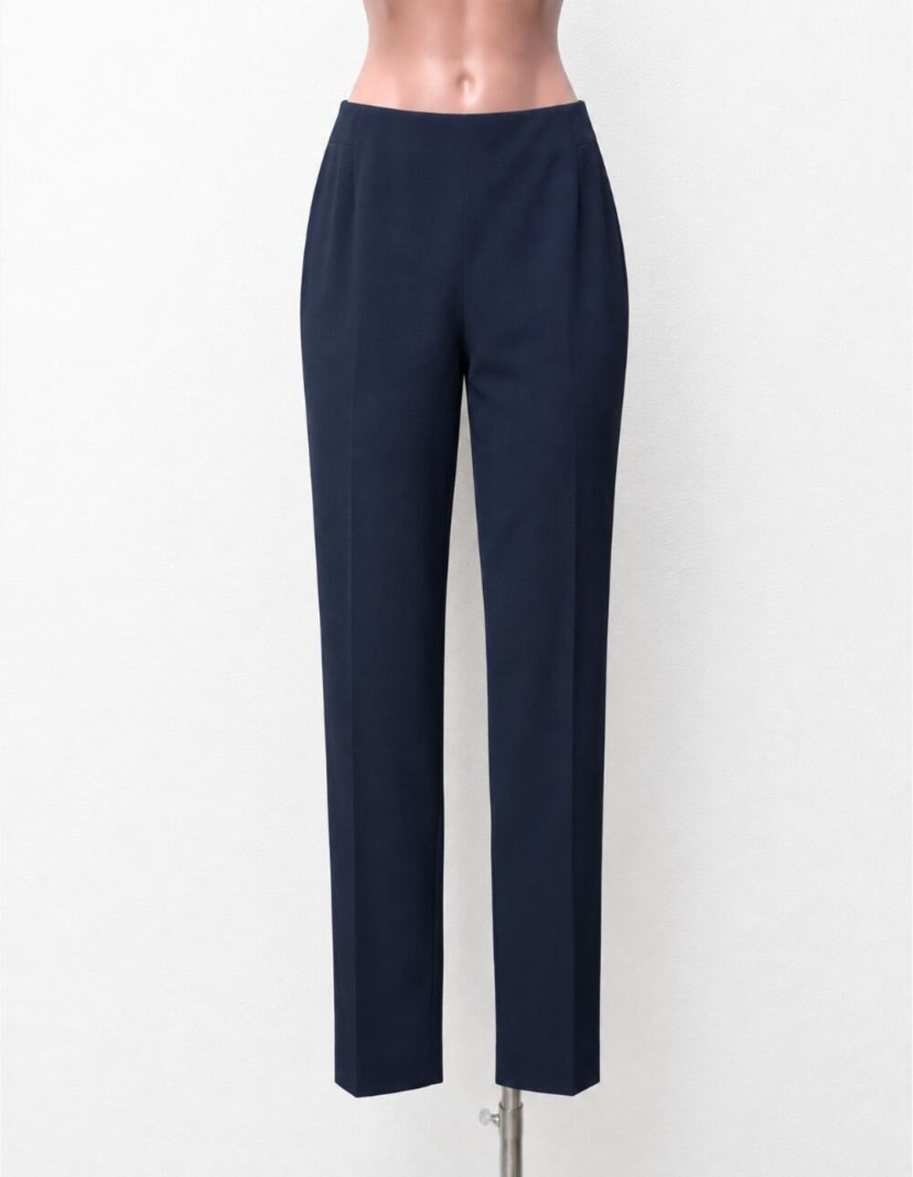 rag & bone Navy Blue Stretch Back Zip High Waist Trouser Pants 8